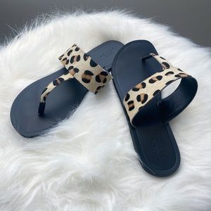 ASOS Leopard Sandals (Wide Fit)